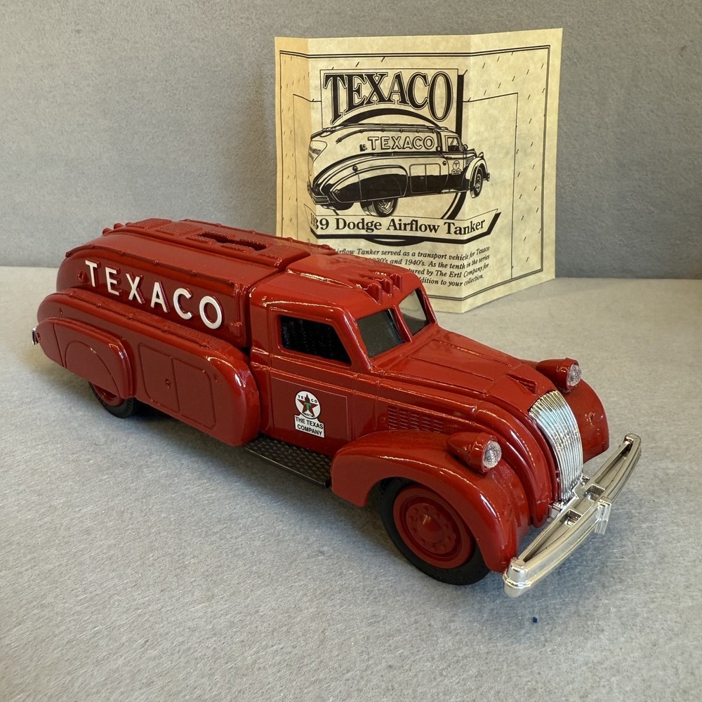 New in Box 1993 Ertl Texaco 1939 Dodge Airflow Tanker Bank Series #10 NIB 9500